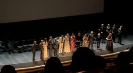 The Crown Finale celebrations on stage interviews with cast part 3