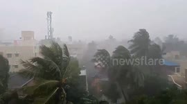 Cyclone Michaung strikes India's east coast with fierce winds and rainfall