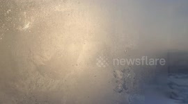 Snow blankets city amid freezing temperatures in St Petersburg, Russia