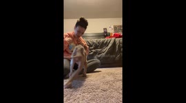 Angelic woman's heart filled with delight after hearing her pup bark for the 1st time