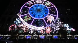 Saks Fifth Avenue Holiday Light Show in New York, USA