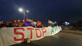 Gaza Protesters Block UK Arms Suppliers in Lancashire, UK