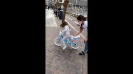 Girl Rides Her Bike Into a Pole