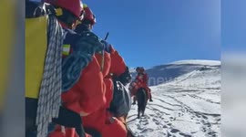 Brave firefighters rescue 14 sheep trapped on 11,400ft high mountain in China
