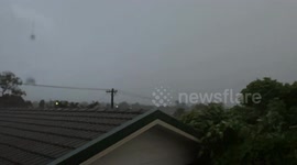 Canberra Storm 8 Dec 23 - Lightning Striking Belconnen towers in slow motion