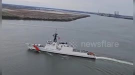 U.S. Coast Guard Cutter Calhoun Makes Grand Arrival at New Homeport in North Charleston, USA
