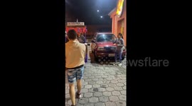 Quito celebrations: walking chiva to McDonald's automac for a festive feast