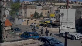 Tension rises between Palestinians and Israeli forces as the Palestinians perform their Friday prayers at the Ra's el-Amud neighbourhood as the Israeli forces continue to impose restrictions