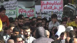 Palestinians participate in a Ralliy in support of Gaza and to protest the Israeli aggression, in west bank City of Ramallah.