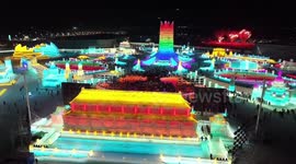 Chinese city rushes to complete enchanting Ice and Snow World for winter tourist boom