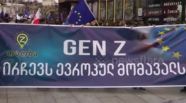 March in support of candidacy for EU membership in Tbilisi, Georgia