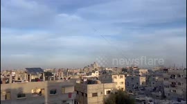 Heavy bursts from the direction of the Gaza Strip towards the Israeli country after 63 days of war