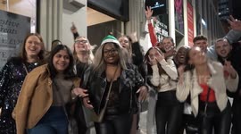 Christmas Revellers fight off gale-force winds from Storm Elin to enjoy a night out in Birmingham