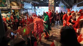 London overrun with Christmas cheer as Santa Con 2023 gathers