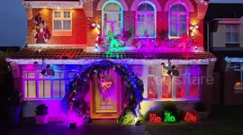 Willy Wonka-themed Christmas decorations in Doncaster, UK