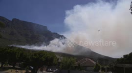 Firefighters deployed against blaze on Table Mountain, South Africa