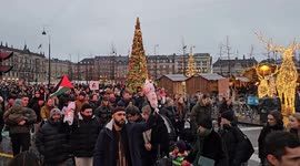 Pro Palestine demonstration in Copenhagen, Denmark on 10 December 2023
