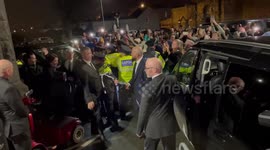 Johnny Depp leaves funeral of Shane MacGowan in Nenagh, Ireland