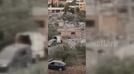 Aitaroun in Southern Lebanon, Decimated by Israeli Artillery Barrage