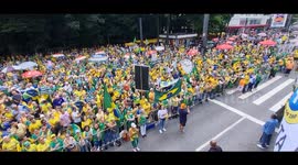 Opposers rally for denouncement of Flavio Dino in Sao Paulo, Brazil