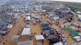 Footage shows life inside tent camp for displaced north Gazans