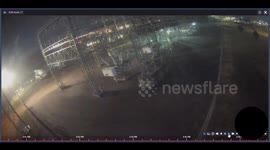 US: Security Video Shows Moment Of Explosion At Nashville Electric Facility During Tornado