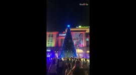 Nearly 2500 people gather to witness the marvelous lighting up of Christmas Tree