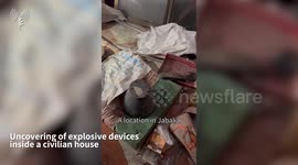 IDF Uncovers Explosives Cache in Civilian House During Operations in Gaza Strip
