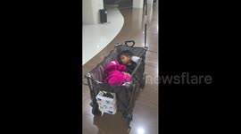 Father Builds Mobile Cart for Sick Son on Fluids in Panjin, China