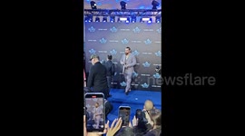 James Wan and Jason Momoa attend the roadshow in Shanghai, China