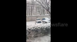 China: Beijing Blanketed In Snow Amid Cold Snap