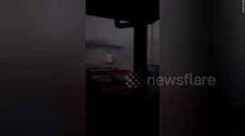 Video shows transformer exploding during tornado in Nashville, Tennessee