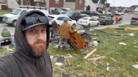 Residents of Clarksville, TN film tornado's path of destruction