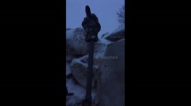 In the midst of conflict: Ukrainian soldiers' unconventional gesture amidst battle challenges