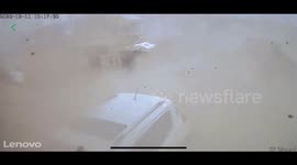 Shocking CCTV footage captures out-of-control SUV smashing into home yard