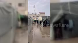 Rain Compounds Misery For Displaced Gazans in Rafah, Gaza Strip