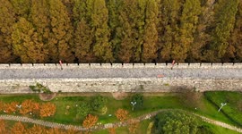 Ancient Ming Dynasty City Wall in Nanjing, China
