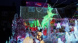 Stunning 80,000-light Christmas Home in son's memory in Kent, UK
