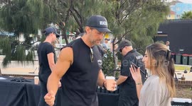 Tim Robards hosts the Reacher Fitness Challenge at Bondi Beach, Sydney, Australia