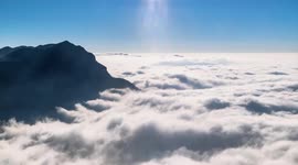 Seascape Meteorological Landscape Appears in The Jinfo Mountain in Chongqing, China