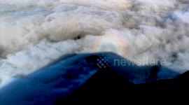 Buddha's Light Landscape Appears in The Jinfo Mountain in Chongqing, China