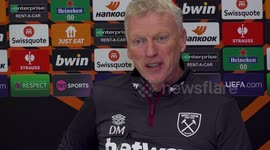 David Moyes previews West Ham v Freiburg in London, UK