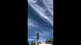 Plane soars into the sky on clear day in China