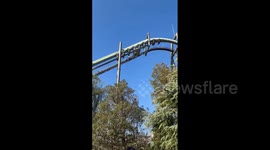 Rollercoaster riders trapped upside-down on ride at Universal Studios Japan