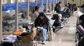 Students Prepare For The 2024 National Postgraduate Entrance Exam in Jiann, China