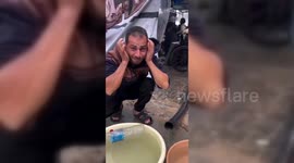 Palestinians Use Rainwater For Bathing And Washing in Rafah