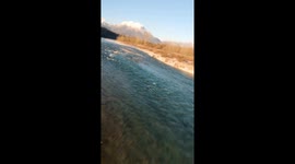 I run fast on the river