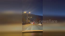 Residents baffled as dark 'Cloud Wall' suddenly appears in evening sky