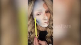 Make-up artist spends up to 18 hours transforming herself into festive characters