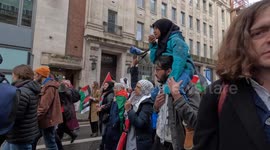 Pro-Palestine protest in London Dec 9 2023 against Israeli attacks on Gaza